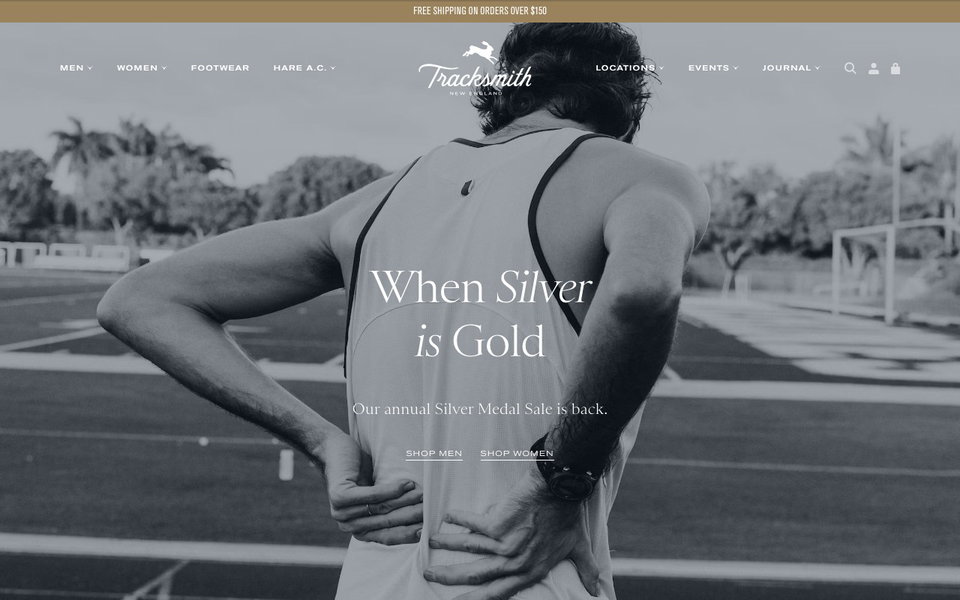 Tracksmith website