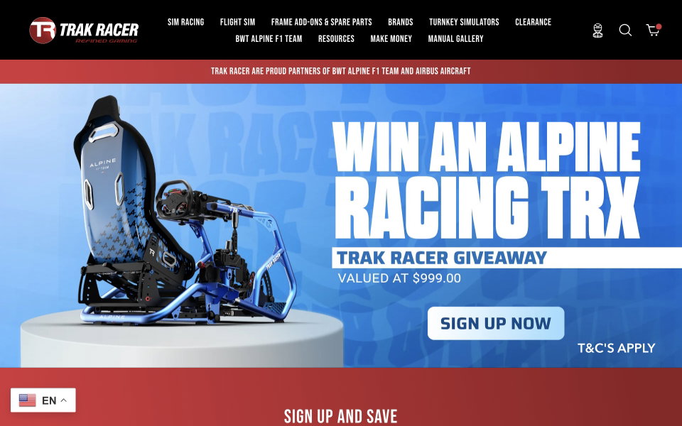 Trak Racer website