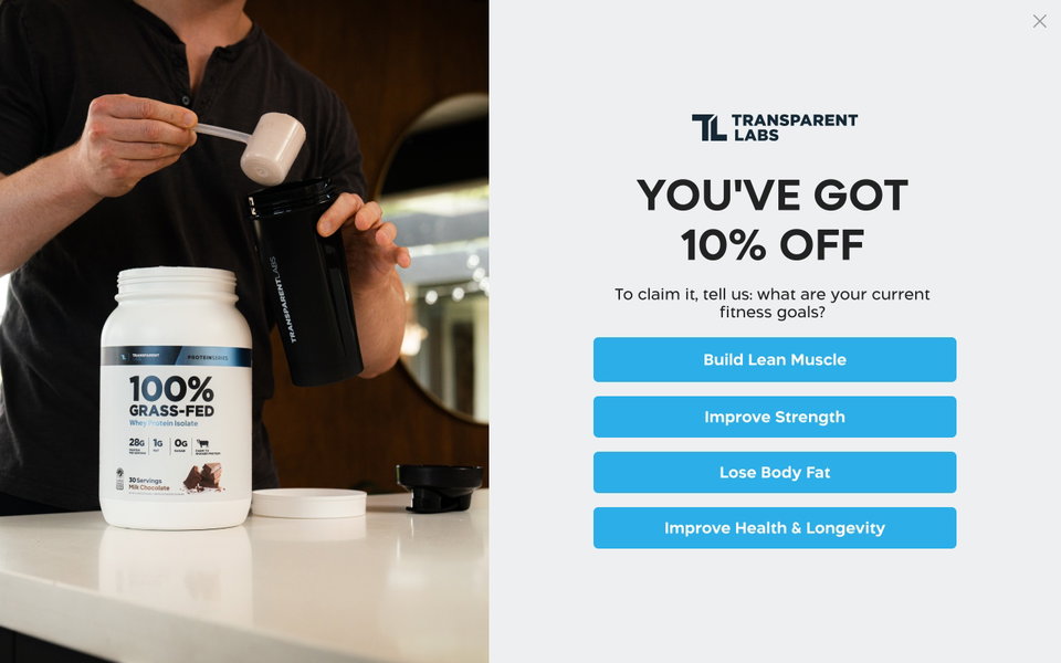 Transparent Labs website