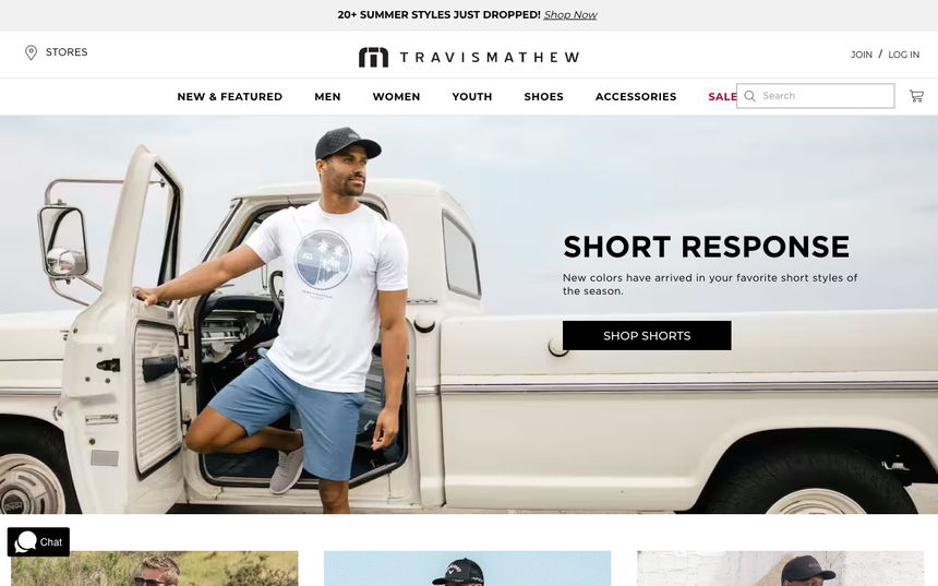 TravisMathew on Shomp