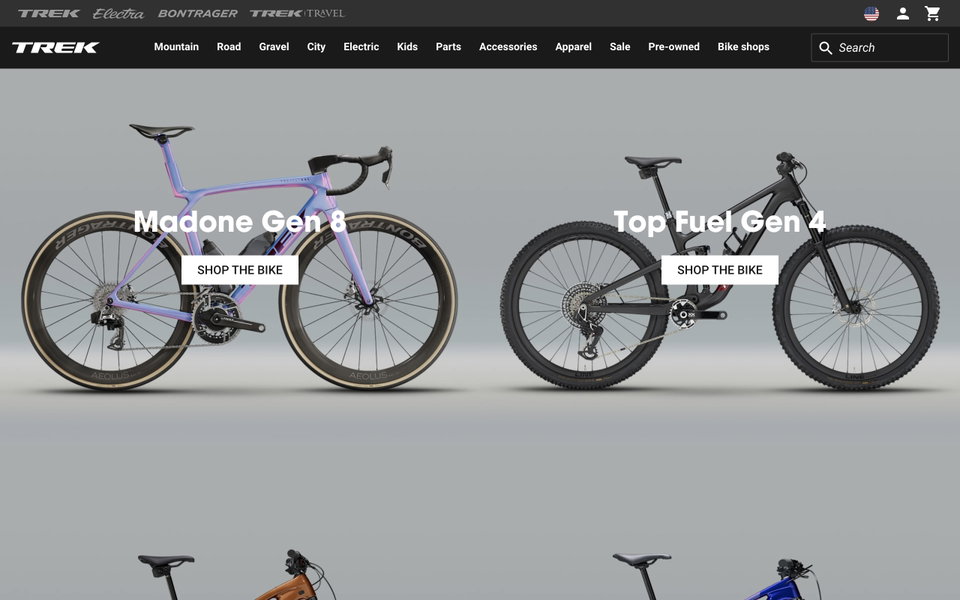 Trek Bikes website