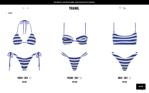 Triangl website screenshot