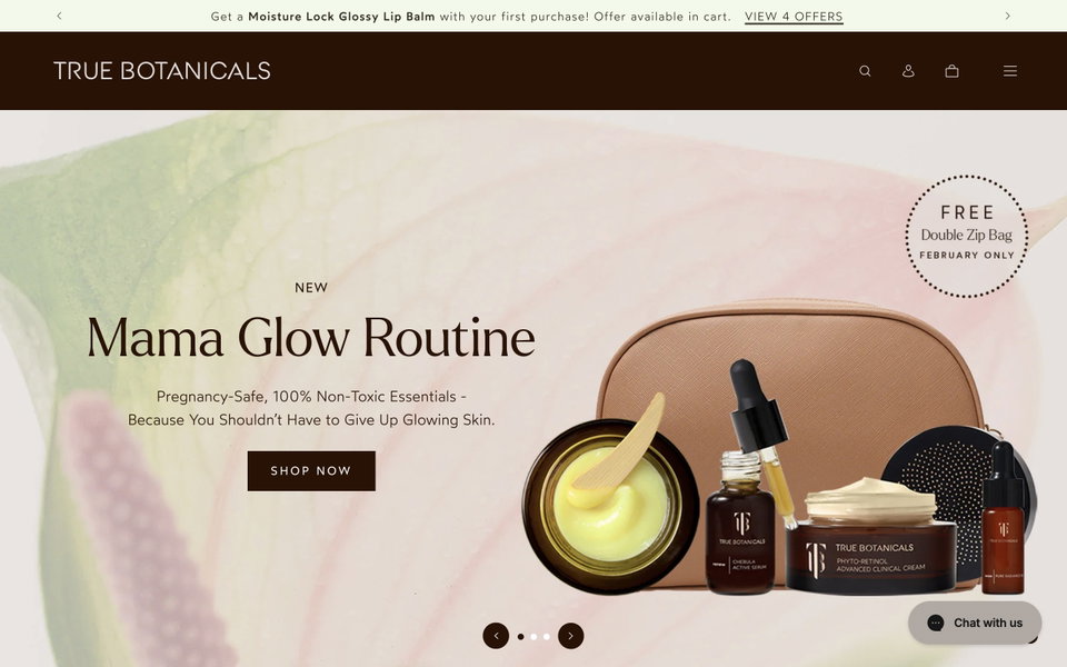 True Botanicals website