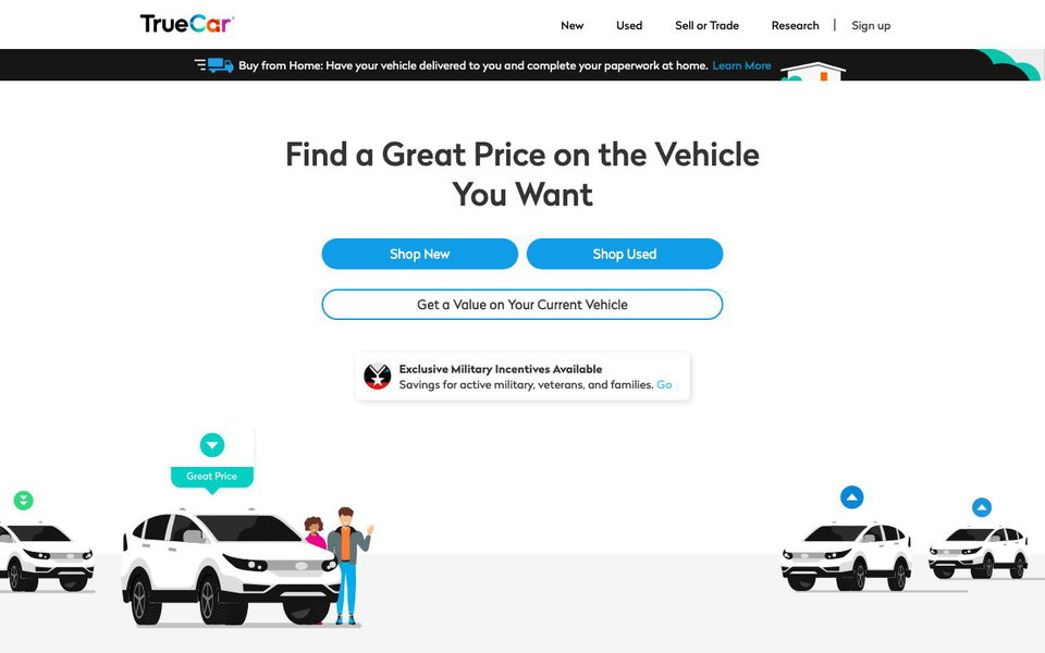 TrueCar website