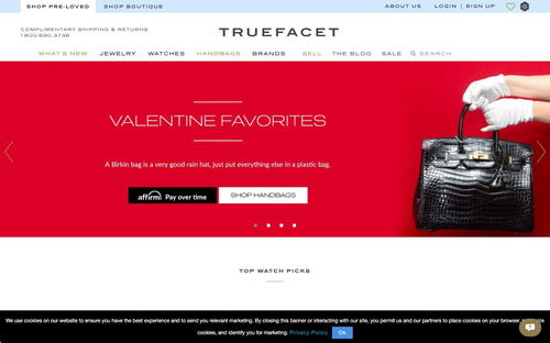 TrueFacet website