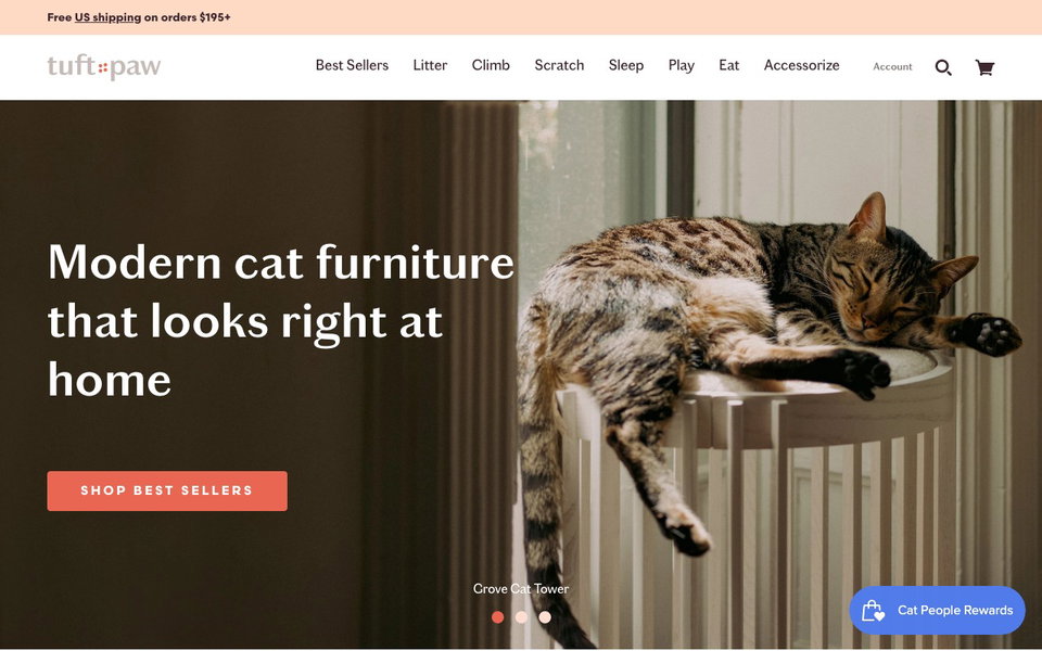 Tuft + Paw website