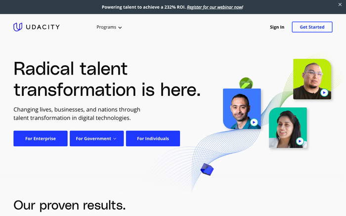 Udacity screenshot