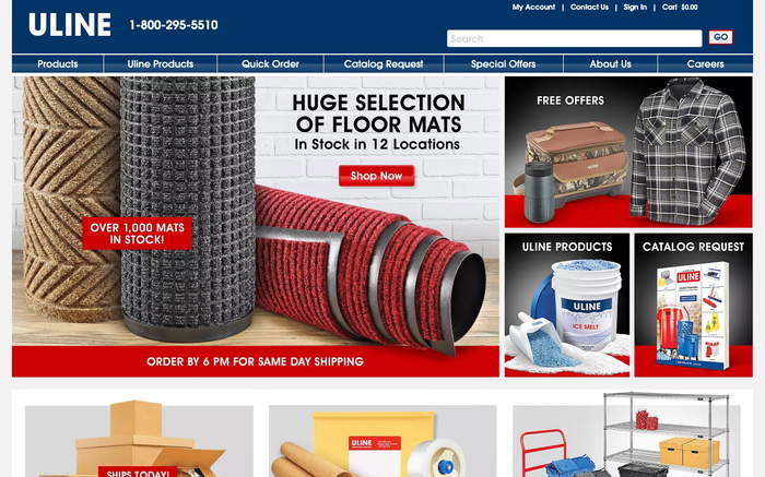Uline screenshot