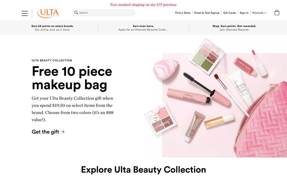 Ulta Beauty website