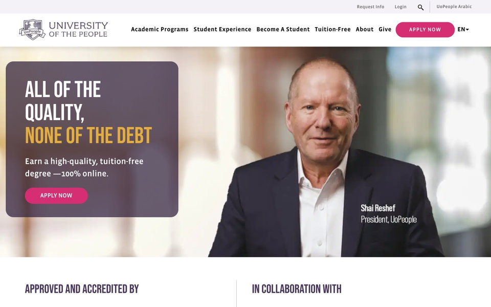 University of the People website