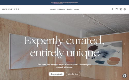 Uprise Art website screenshot