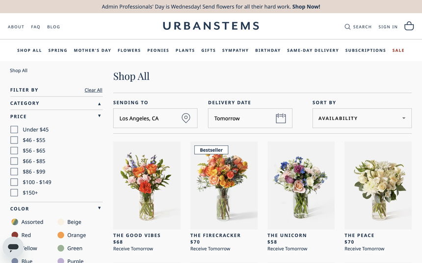 UrbanStems on Shomp