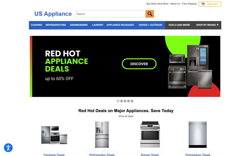 USA Appliance website