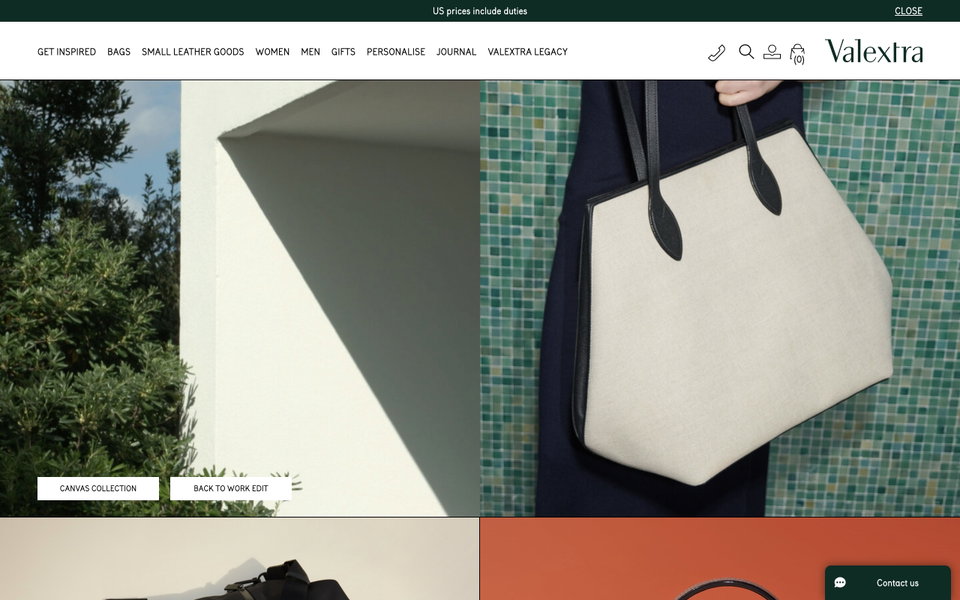 Valextra website