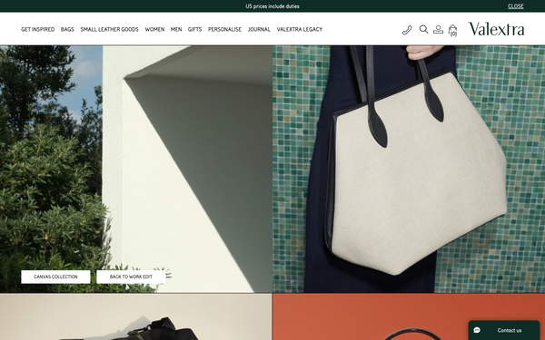 Valextra screenshot
