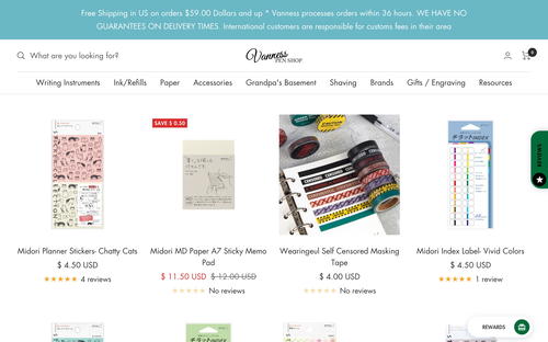 Vanness website screenshot