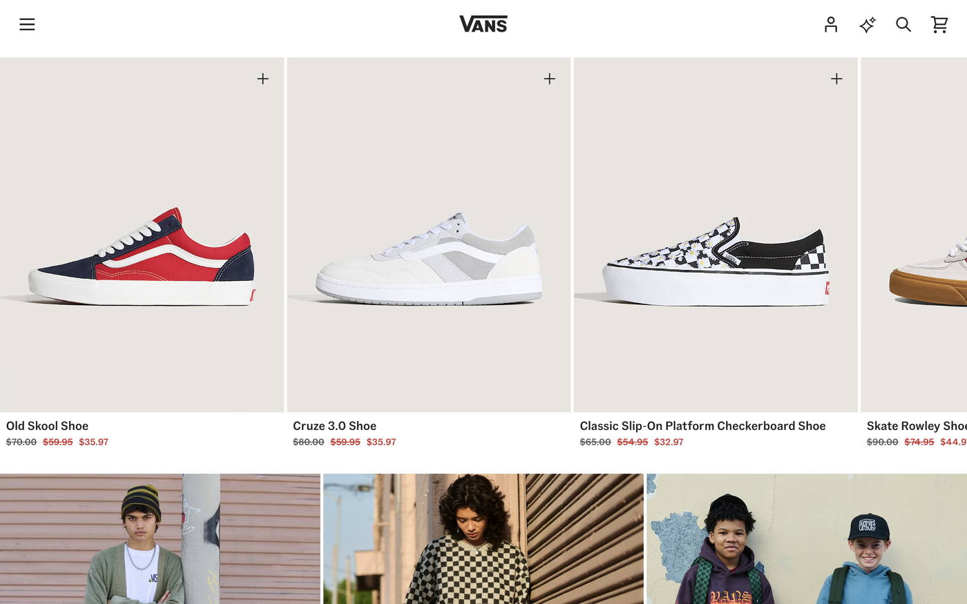 Vans screenshot