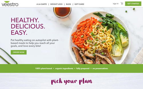 Veestro website screenshot