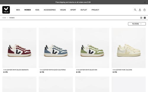 Veja website screenshot