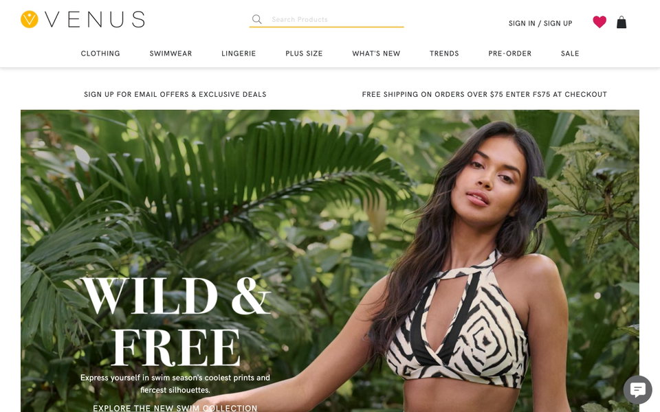 VENUS Fashion website