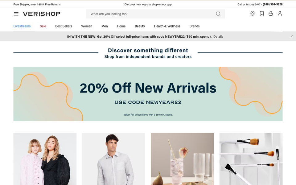 Verishop website