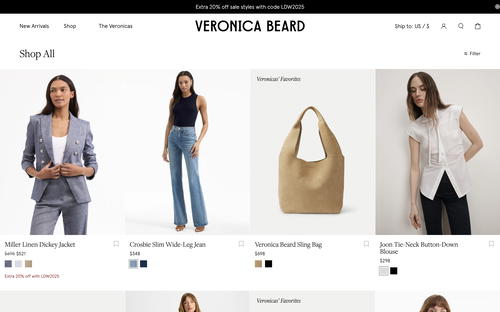 Veronica Beard website screenshot