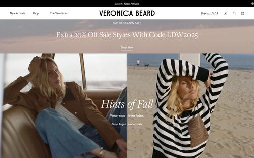 Veronica Beard website screenshot