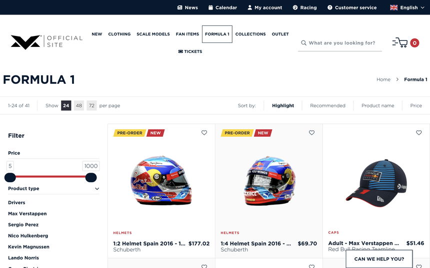 Verstappen.com on Shomp