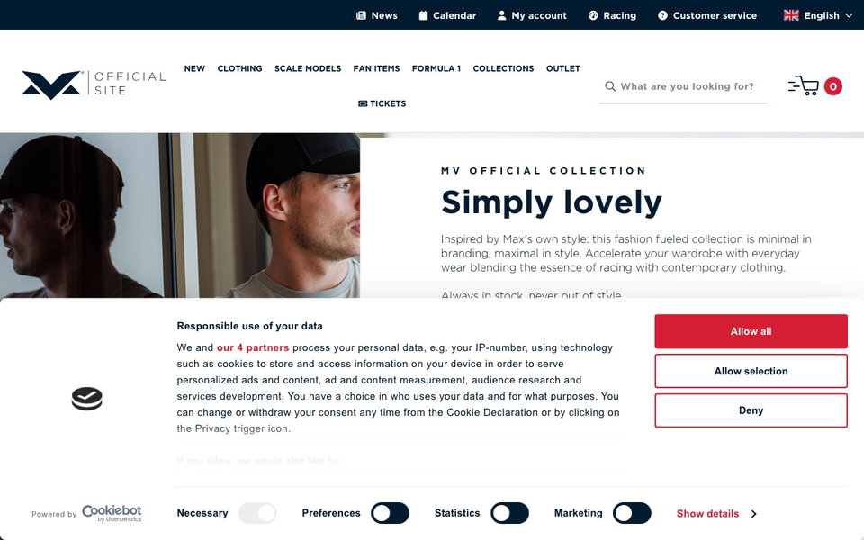Verstappen.com website