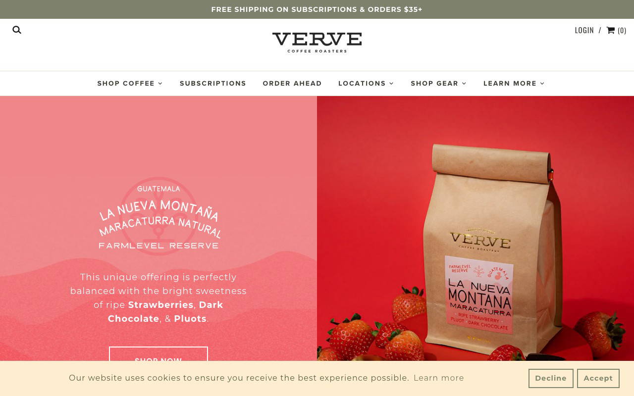 Verve Coffee Roasters screenshot