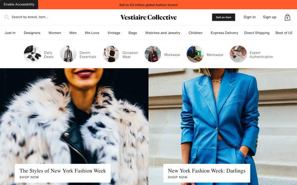 Vestiaire Collective screenshot