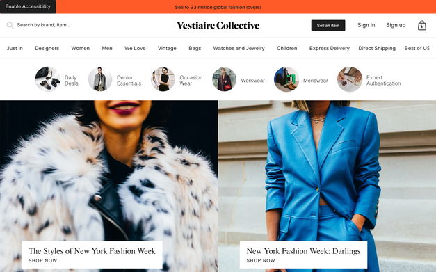 Vestiaire Collective on Shomp