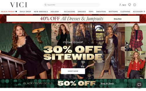 VICI Collection website screenshot