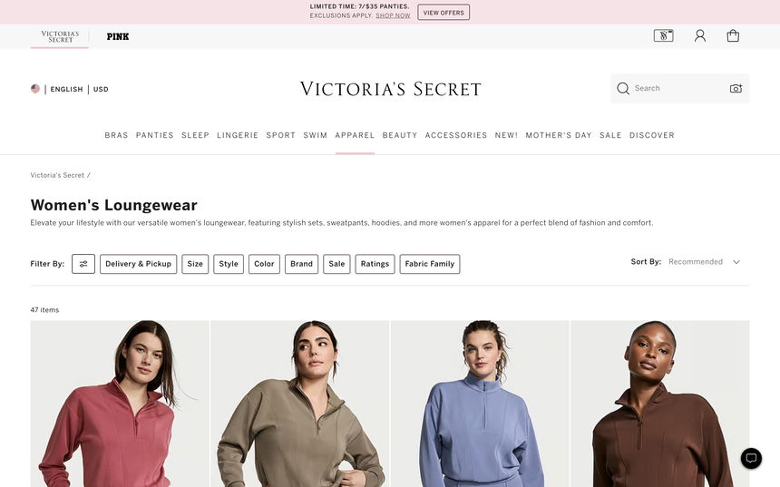 Victoria's Secret on Shomp