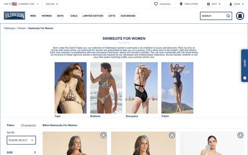 Vilebrequin website screenshot