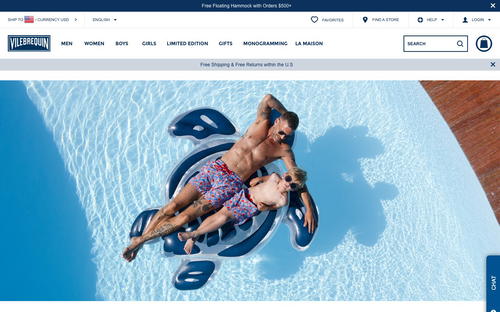 Vilebrequin website screenshot