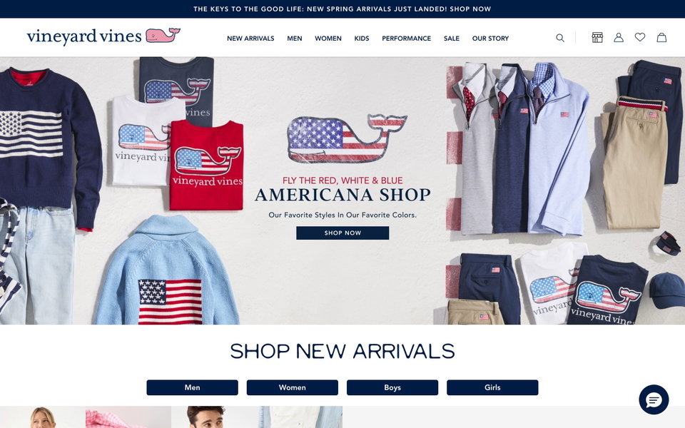 Vineyard Vines website