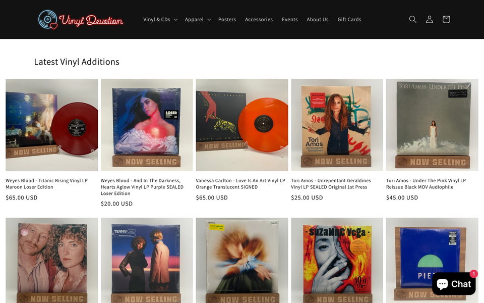 Vinyl Devotion website