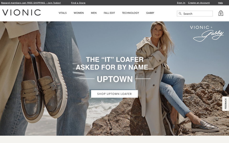 Vionic Shoes website