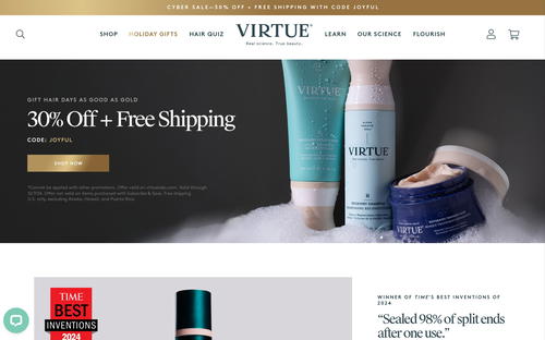 Virtue Labs website screenshot