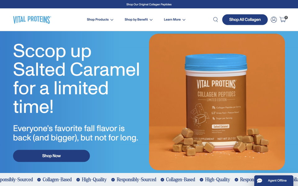 Vital Proteins website