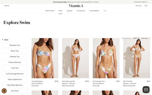 Vitamin A website screenshot