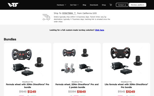 VRS website screenshot