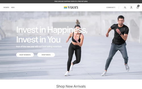 Vuori website screenshot