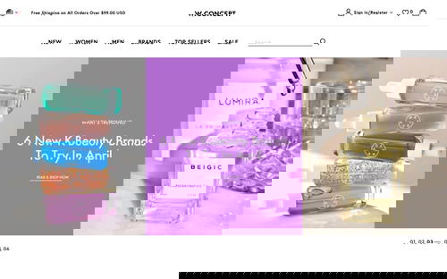 W Concept USA website screenshot