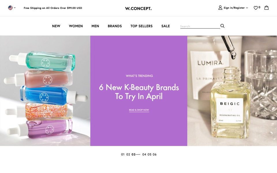 W Concept USA website