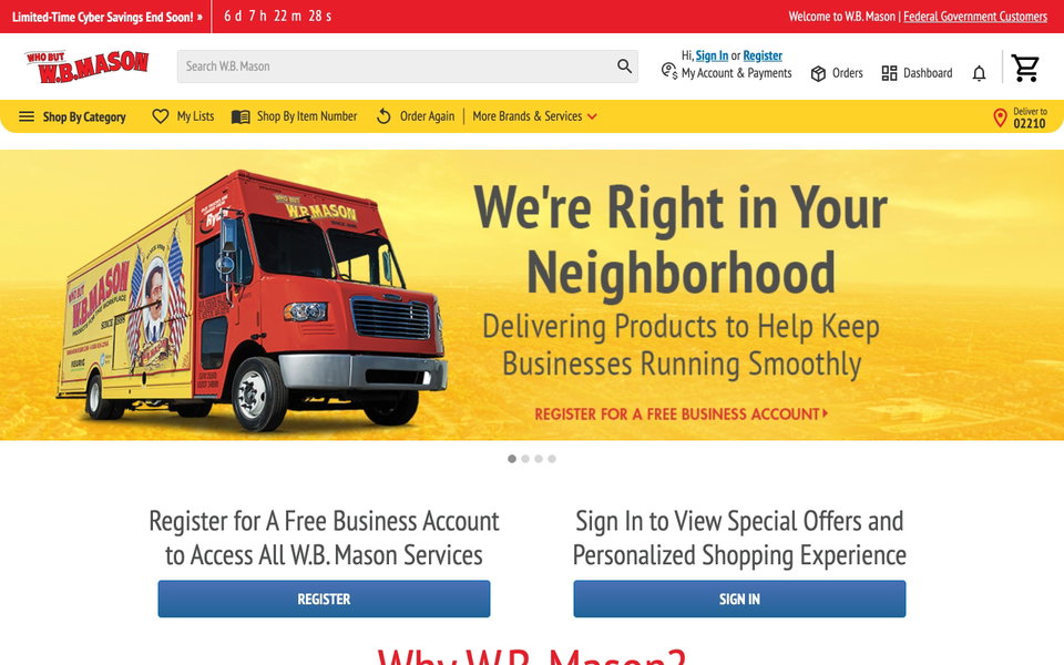 W.B. Mason website