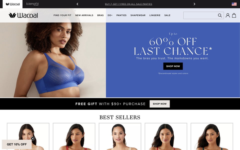 Wacoal America website
