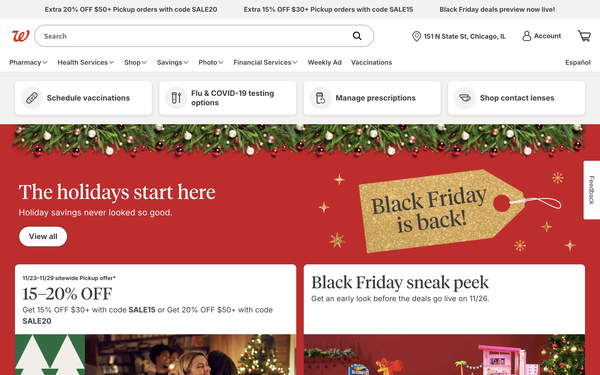 Walgreens screenshot