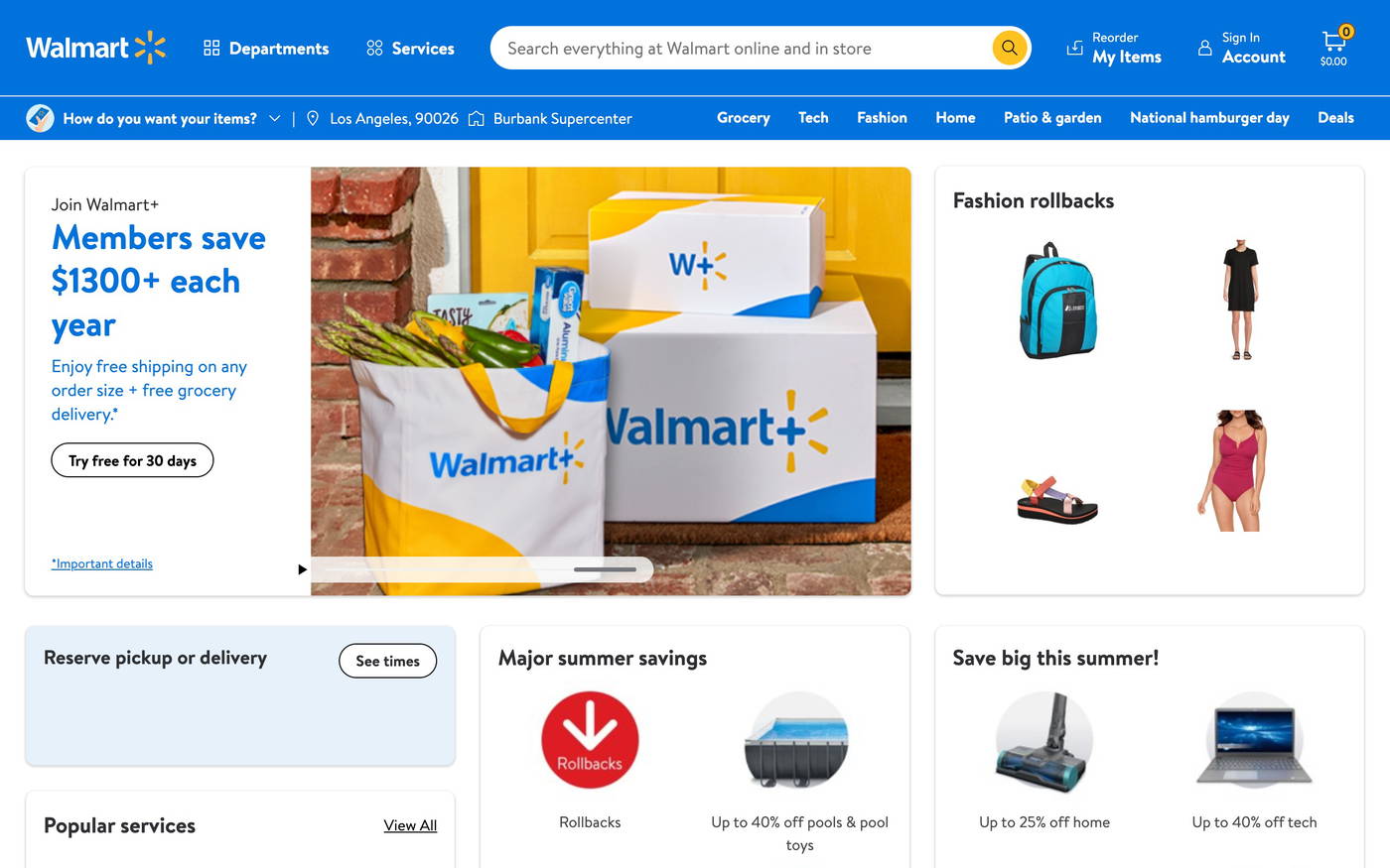 Walmart screenshot